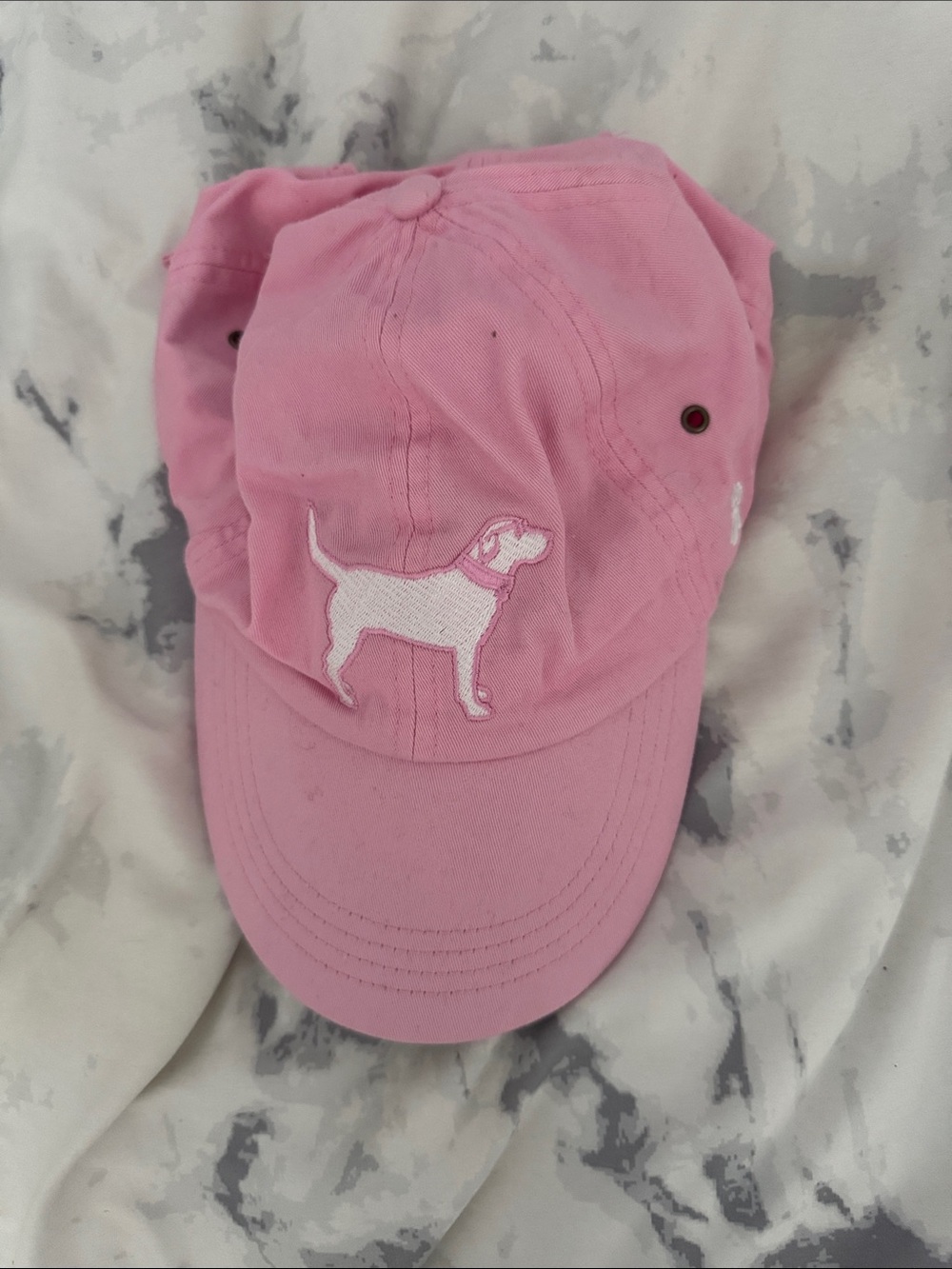Pink Dog Patch Baseball Cap